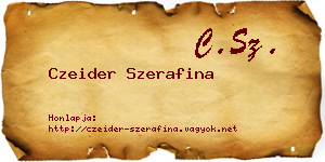 Czeider Szerafina névjegykártya