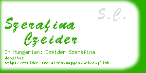 szerafina czeider business card